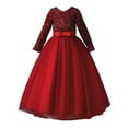 thumbnail image 1 of Kids' $10 Under Girls Dress Long Sleeve Princess Dress Long Sequin Dress for Girls Save Big, 1 of 9