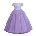thumbnail image 1 of Kids' $10 Under Girls Dress Puff Sleeve Princess Dress for Girl Long Sequin Dress Canonicals Save Big, 1 of 9