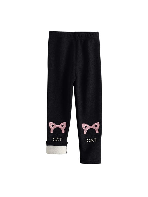 Kids' $10 Under Girls Fleece Leggings Multipack Toddler Warm Winter Leggings for Girls Fleece Pants Girls Save Big