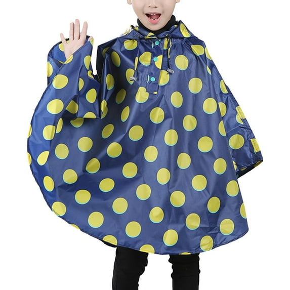Kids' $10 Under Kids Rain Poncho Raincoat Jacket Cute Rain Coat Toddler Boys Girls Rain Cape Light Waterproof Hoodie Outwear Save Big