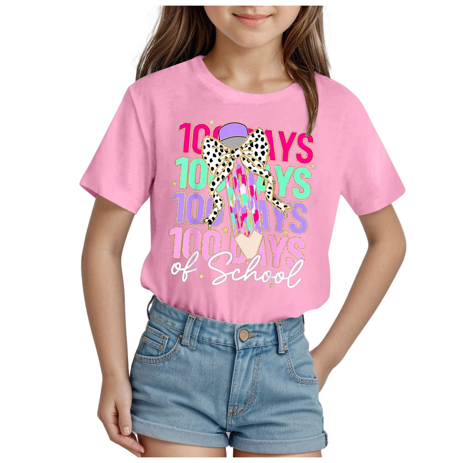 Kids 100 Days of School Shirt Toddler Boys Girls 100th Day of School T ...