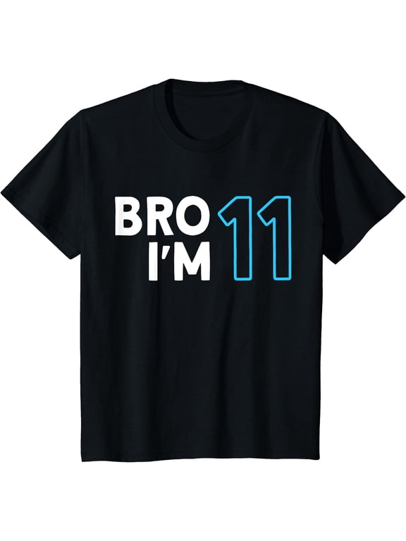 Kids 11Th Birthday, Boys 11Th Birthday 11 Years Old, Bro I'M 11 T-Shirt , Vintage T-Shirt