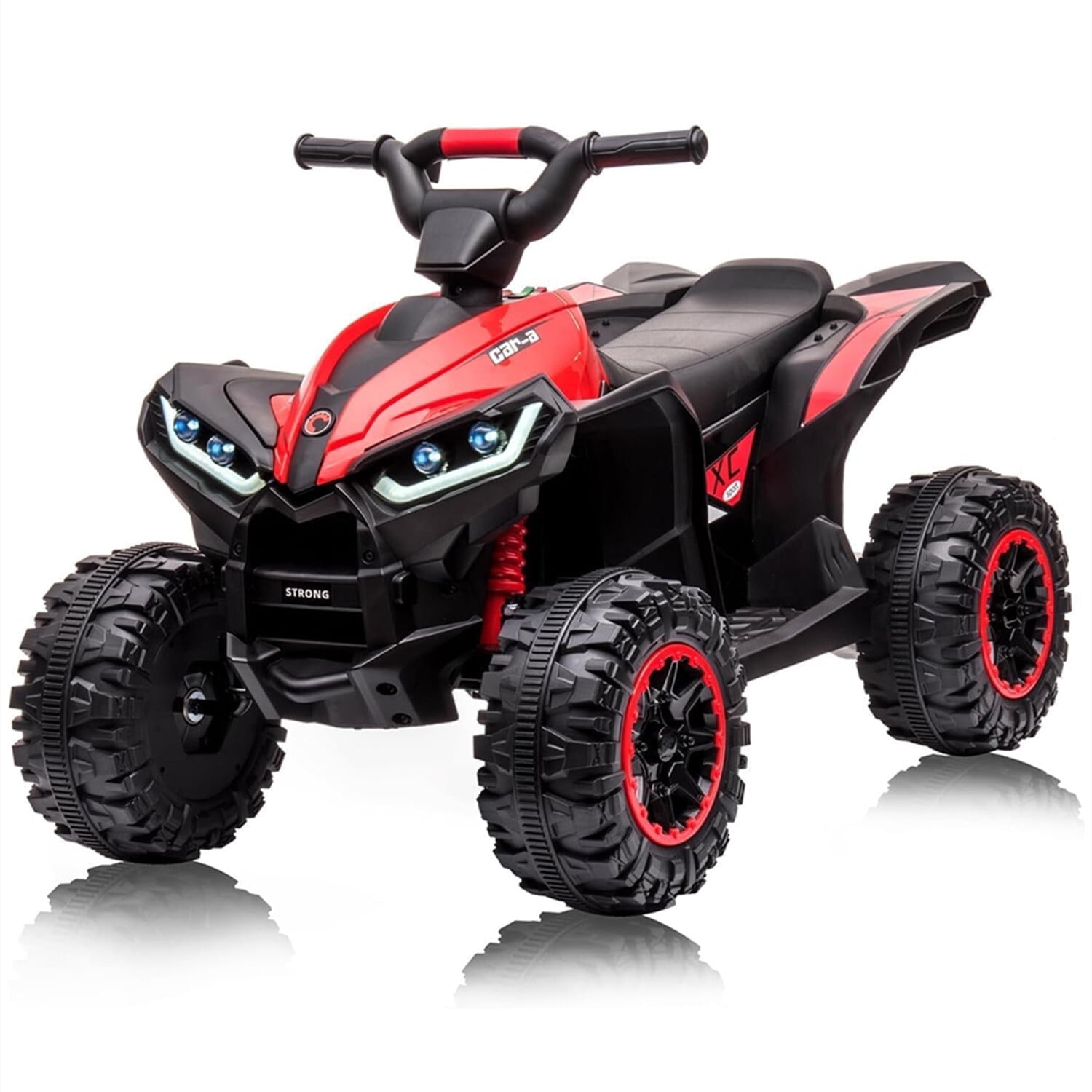 Kids 12V Kids Ride-On Electric ATV with 2 Seater,4 Wheeler Quad Car Toy Electric Vehicle with Music,LED Lights, High/Low Speed,2.1mph Max Speed,Battery Powered Wheels Car for Kids 3-8 Years Old