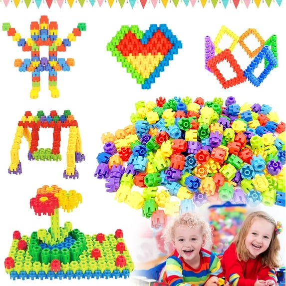 Kids 180Pcs Building Blocks Set Educational Stem Building Toy With Storage Bag,Construction Block Toys Set Learning Playset Kit For Boys,Child Brain Development Preschool Kindergarten Toy Age 3+