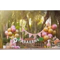 thumbnail image 1 of Kids 1st Birthday Party Backdrop Colorful Balloons Cute Bird Bear Plush Toys Newborn Portrait Photography Background, 1 of 5