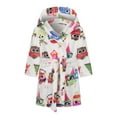 thumbnail image 1 of Kids 2-14Y Kids Boys Girls Fleece Robe, Kids Hoodie Robe,Toddler Bathrobes Sleepwear Night-Robe Hooded Soft Fuzzy Bathrobe Towel Robes for Kids, 1 of 6