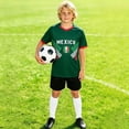 thumbnail image 1 of Kids 2-Pack Soccer Set Mexico Boys Outfit Short Sleeve Tee Short Pants Casual Football Fans Outfits 3-14 Years, 1 of 4