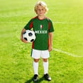 thumbnail image 1 of Kids 2-Pack Soccer Set Mexico Boys Team Athletic Short Sleeve T Shirt And Shorts Outfit Youth Training Casual Football Fans Outfits 3-14 Years, 1 of 4