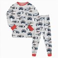 thumbnail image 1 of Kids 2‑Piece Long Sleeve Pajama Set with Cartoon Print,Fun Sleepwear for Boys and Girls 6-7 Years, 1 of 8