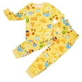 thumbnail image 1 of Aideaone Kids Pajamas Set Long Sleeve Sleepwear for Boys and Girls Ages 2 8 Years Cute Printed Top and Pants, 1 of 7