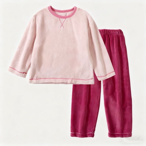 Kids 2-Piece Pajama Set, Fleece, Sleep-Time Clothing Set for Bedtime ...