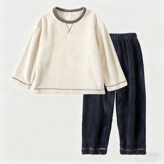 Kids 2-Piece Pajama Set, Fleece, Sleep-Time Clothing Set for Bedtime ...
