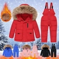 thumbnail image 1 of Kids 2-Piece Snowsuit Toddler Baby Boys Girls Down Jacket Ski Jacket & Snow Pantss Ski Suit Toddler Boys Snowsuit Girls Snow Pant And Jacket Snow Pants Winter Kids Clothes Coat, 1 of 8