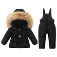 thumbnail image 1 of Kids 2 Piece Snowsuit - Unisex Winter Warm Down Jackets and Bib Pants Overalls for Boys Girls Outdoor Snowboarding Snow Suit, 1 of 4