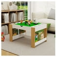 thumbnail image 1 of Kids 2 in 1 Play Table with 7 Storage Compartments,Compatible with Building Block,Modern Activity Learning Table Game Furniture-White as Pic, 1 of 9