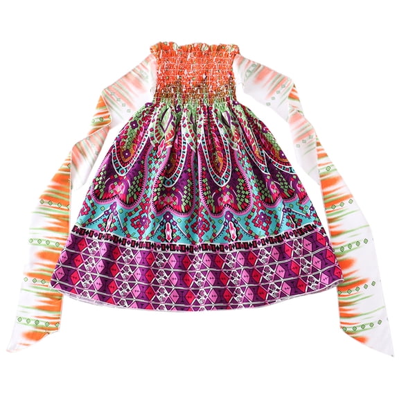 Kids 2024 Playsuit little Girls Floral Flowers Bowknot Sleeveless Beach Straps Dress Summer Vocation Clothes