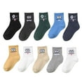 thumbnail image 1 of Kids' 20PC Crew Socks Boys Girls Printed Breathable Ankle Socks Thin Athletic Casual Socks Cute Footwear, 1 of 7