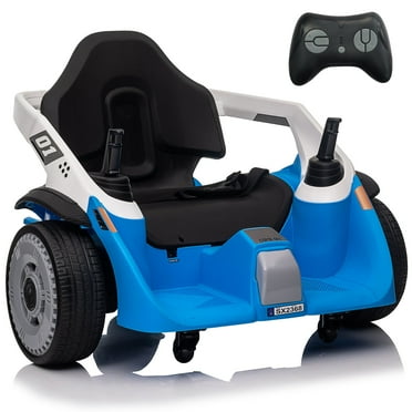 Kids 24V Bumper Car Ride on w/ Remote Control, 2*100W Electric Ride on Car, 360°Spin, 3-Speed, Blue