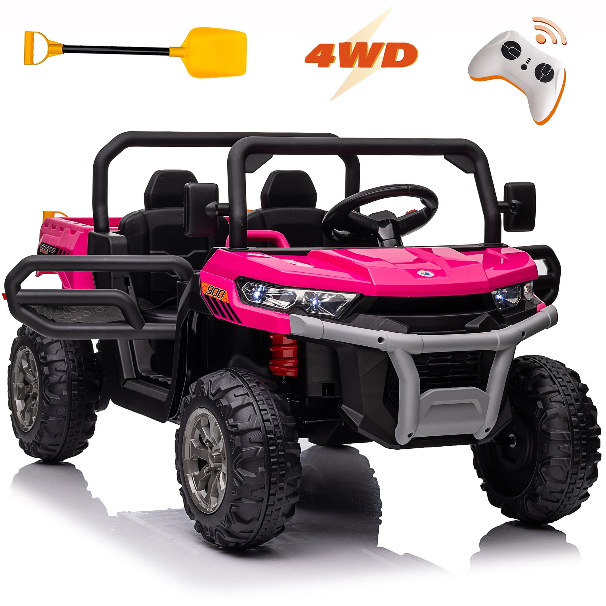 Pink 24V Kids Ride-On Truck with Remote Control and Electric Dump Bed