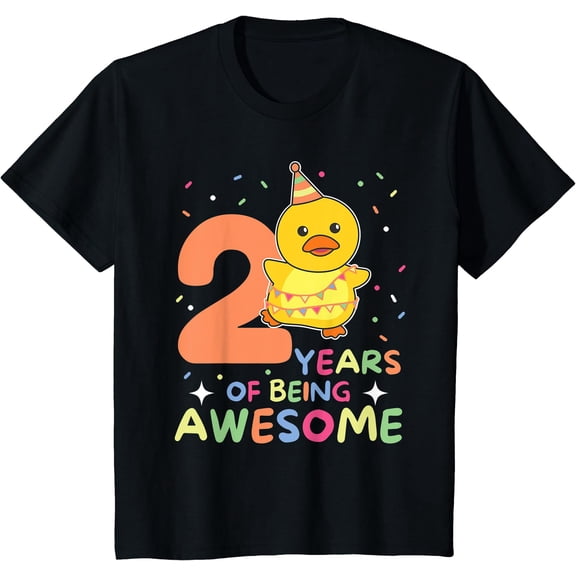 Kids 2nd Birthday Duck For Children Two Years Old T-Shirt, Birthday Gift