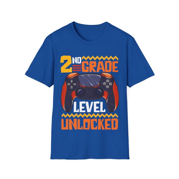 Kids 2nd Grade Level Unlocked First Day Of School Video Game Unisex T-Shirt