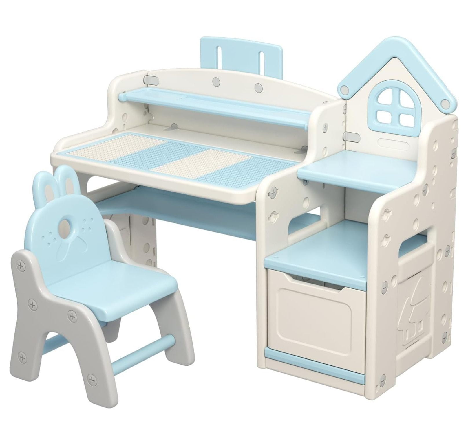 Kids 3 in 1 Multifunctional Desk, Kids Activity Table, Children Height ...