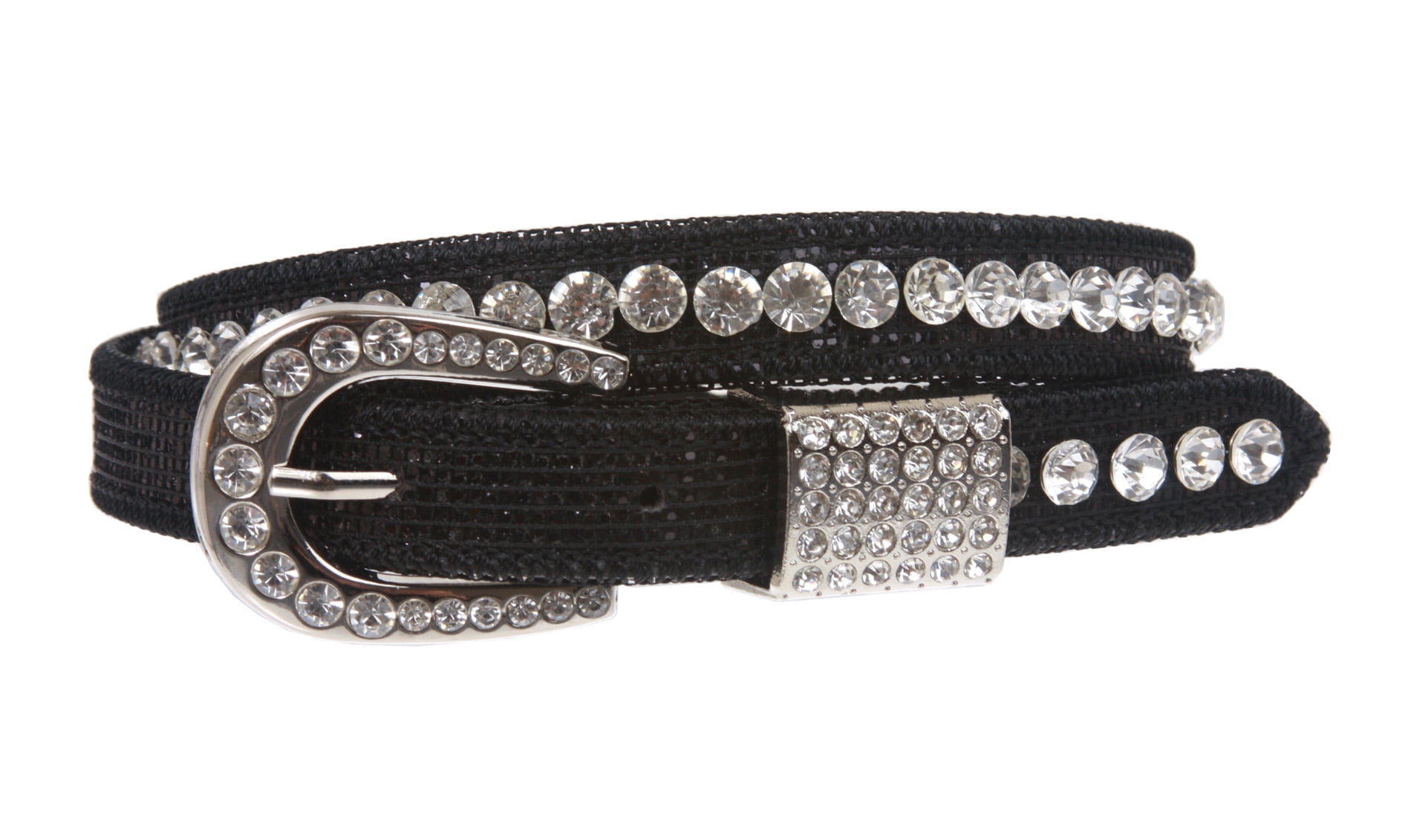 Kids Cowgirl Rhinestone Studded Belt - 1 1/16" (27mm) Skinny Western Belt For Girls & Boys