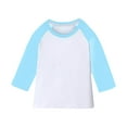 thumbnail image 1 of Kids 3/4 Sleeve Round Neck Top Casual Pullover Shirt for Boys and Girls Aged 3-14 Years Festival Everyday Wear Kids Top, 1 of 7