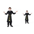 thumbnail image 1 of Kids 3 Pcs White Baptism Robes for Boys Girls Unisex Choir Robes for Events Worship Pastor, 1 of 7