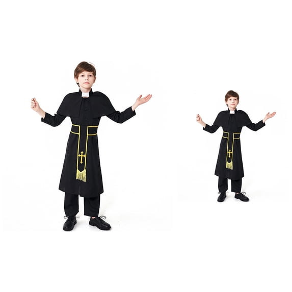 Kids 3 Pcs White Baptism Robes for Boys Girls Unisex Choir Robes for Events Worship Pastor