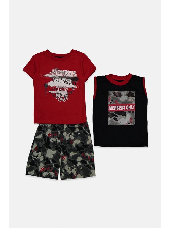 Graphic Prints Short Sleeve Cargo, Outfit Sets (Little Boys)