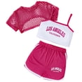 thumbnail image 1 of Kids 3-Piece Mesh Tank Outfit Set, Printed Tank & Shorts for Summer Style,Hot Pink,12Y, 1 of 5