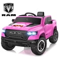 thumbnail image 1 of RAM 1500 Ride on Car Toy for Kids, 12V Powered Ride on Truck Toy with Remote Control, 4 Wheel Suspension, Safety Belt, Music, Bluetooth, LED Lights, Electric Cars for 3-5 Yrs Boy Girl, White, 1 of 6