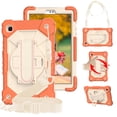 thumbnail image 1 of Kids 3-layer Case for Samsung Galaxy Tab A7 10.4 2020 T500/T505/T507, with Pencil Holder 360 Rotating Kickstand Hand-strap/ Shoulder Strap Heavy Duty Protective Cover,G-orange+beige, 1 of 7