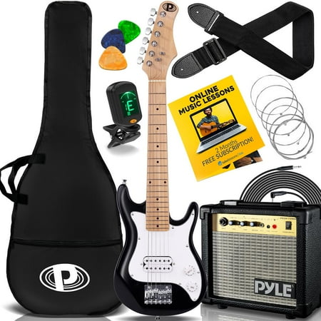 Kids 30” Electric Guitar and Amp Kit, Mini Strat Set With 10W Amplifier and Accessories Pack For Junior Ages, Beginner Youth, Small Child, Toddler, Kid, Girl, And Boy Learners