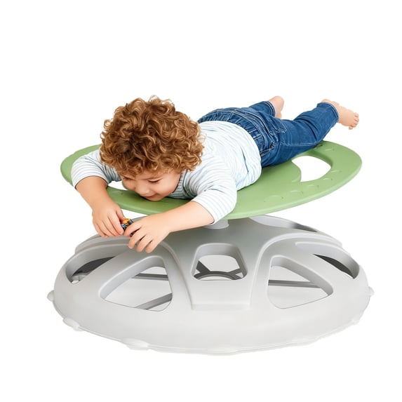 Garvee Kids 360° Swivel Sensory Chair with Autism & ADHD, Spinning Seat with Safety Handles, Non-Slip Base, Balance and Body Coordination Trainer, Green