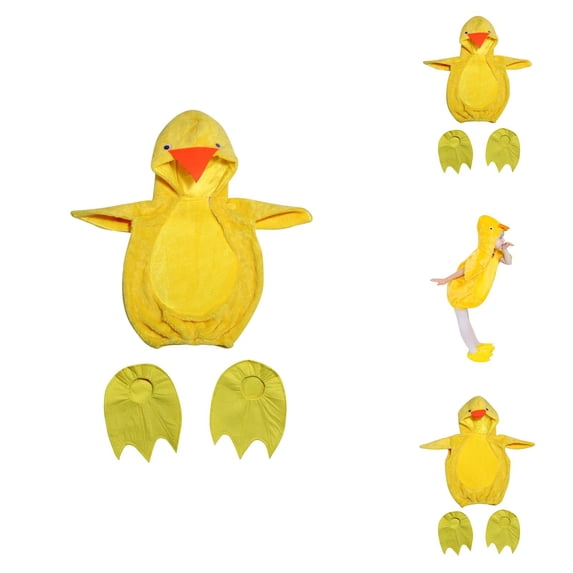 Kids 3D Chicken Sleeveless Hooded Vest Crewneck Animal with Shoes for Toddlers