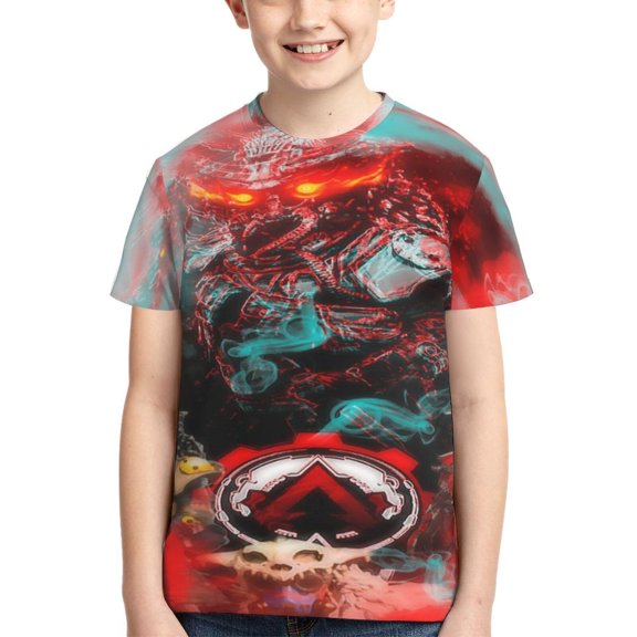 Kids 3D Graphic Apex Legends T-Shirts, Novelty Shirts Crewneck Short Sleeve Tees for Youth Boys Girls