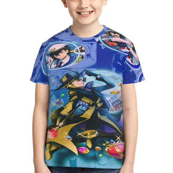 Kids 3D Graphic Bungo Stray Dogs T-Shirts, Novelty Shirts Crewneck Short Sleeve Tees for Youth Boys Girls
