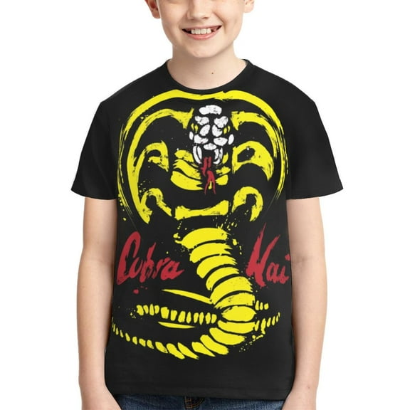 Kids 3D Graphic Cobra Kai T-Shirts, Novelty Shirts Crewneck Short Sleeve Tees for Youth Boys Girls
