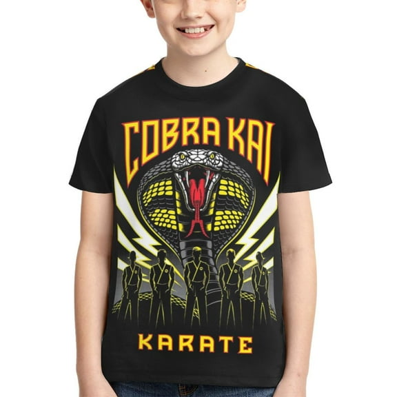 Kids 3D Graphic Cobra Kai T-Shirts, Novelty Shirts Crewneck Short Sleeve Tees for Youth Boys Girls