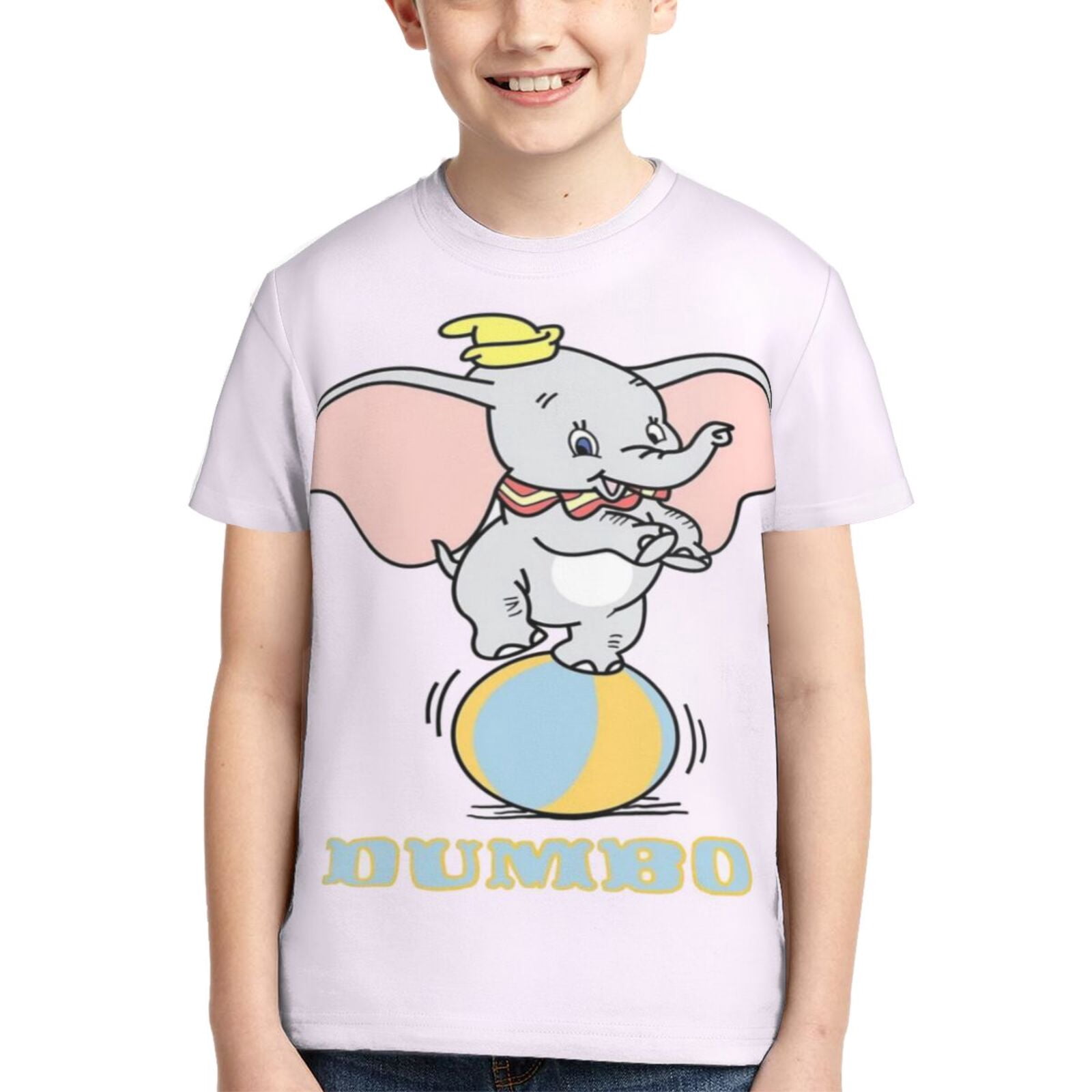 Kids 3D Graphic Dumbo T-Shirts, Novelty Shirts Crewneck Short 