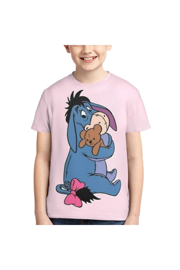 Kids 3D Graphic Ee-Yore T-Shirts, Novelty Shirts Crewneck Short Sleeve Tees for Youth Boys Girls