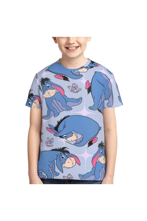 Kids 3D Graphic Ee-Yore T-Shirts, Novelty Shirts Crewneck Short Sleeve Tees for Youth Boys Girls