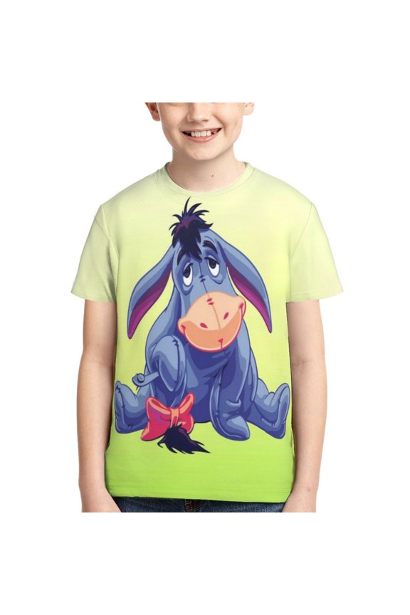 Kids 3D Graphic Ee-Yore T-Shirts, Novelty Shirts Crewneck Short Sleeve Tees for Youth Boys Girls