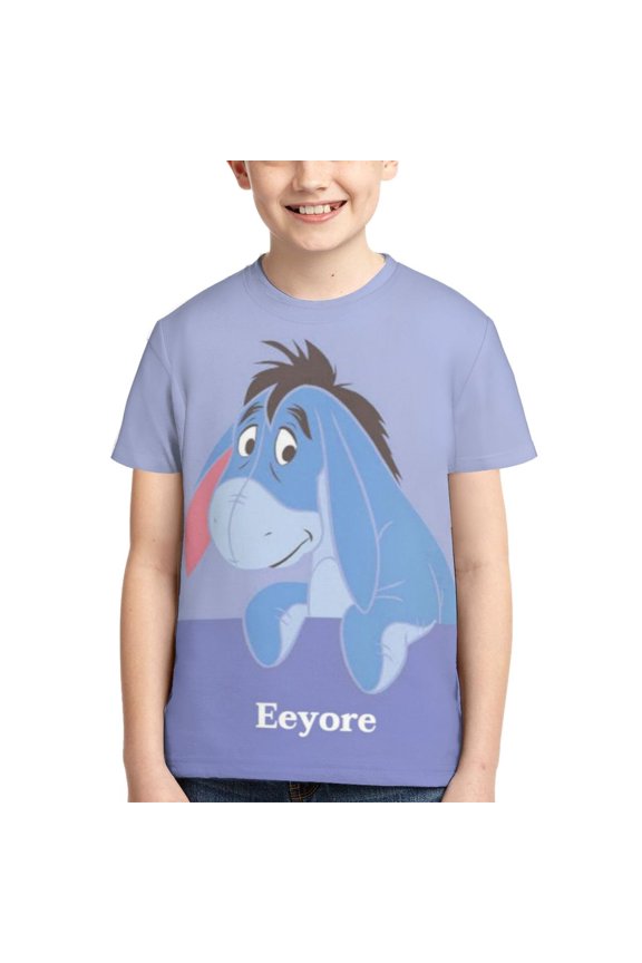 Kids 3D Graphic Ee-Yore T-Shirts, Novelty Shirts Crewneck Short Sleeve Tees for Youth Boys Girls