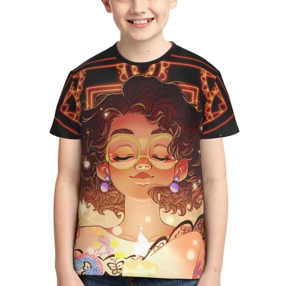 Kids 3D Graphic Encan-t T-Shirts, Novelty Shirts Crewneck Short Sleeve Tees for Youth Boys Girls