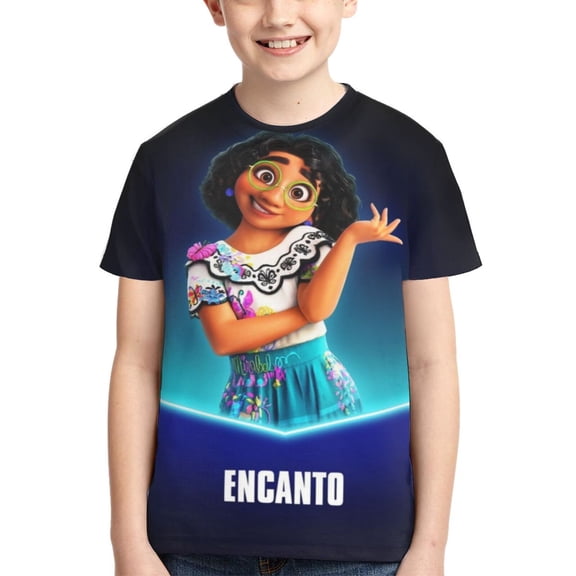 Kids 3D Graphic Encan-t T-Shirts, Novelty Shirts Crewneck Short Sleeve Tees for Youth Boys Girls
