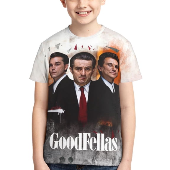 Kids 3D Graphic Good-fella T-Shirts, Novelty Shirts Crewneck Short Sleeve Tees for Youth Boys Girls
