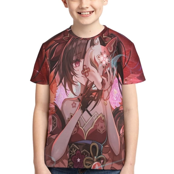 Kids 3D Graphic Honkai Star Rail T-Shirts, Novelty Shirts Crewneck Short Sleeve Tees for Youth Boys Girls